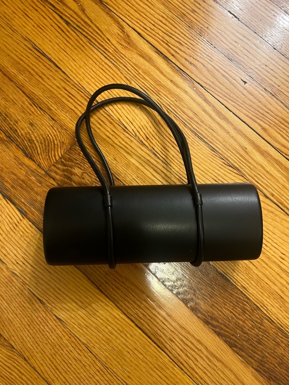 BLACK DOUBLE-HANDLE CLUTCH BAG - Picture 4 of 6